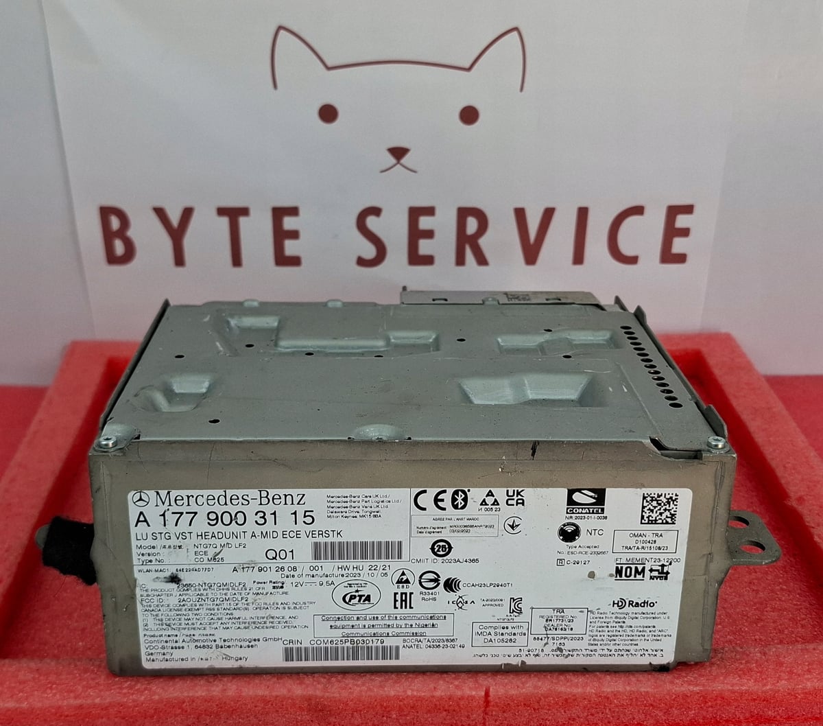 Mercedes-Benz Radio Nawigacja Multimedia NTG7 MID ECE VERSTK A1779003115