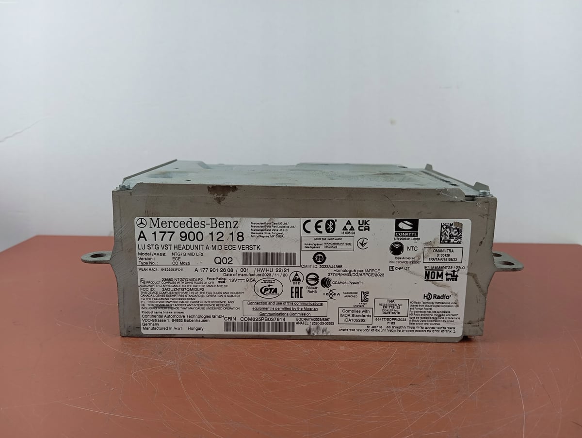 Mercedes-Benz Radio Nawigacja Multimedia NTG7 MID ECE VERSTK A1779001218