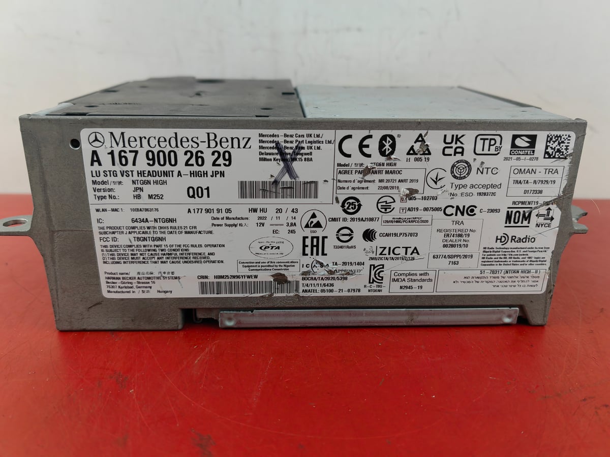 Mercedes-Benz W167 Nawigacja Multimedia NTG6 High JPN A1679002629  reset