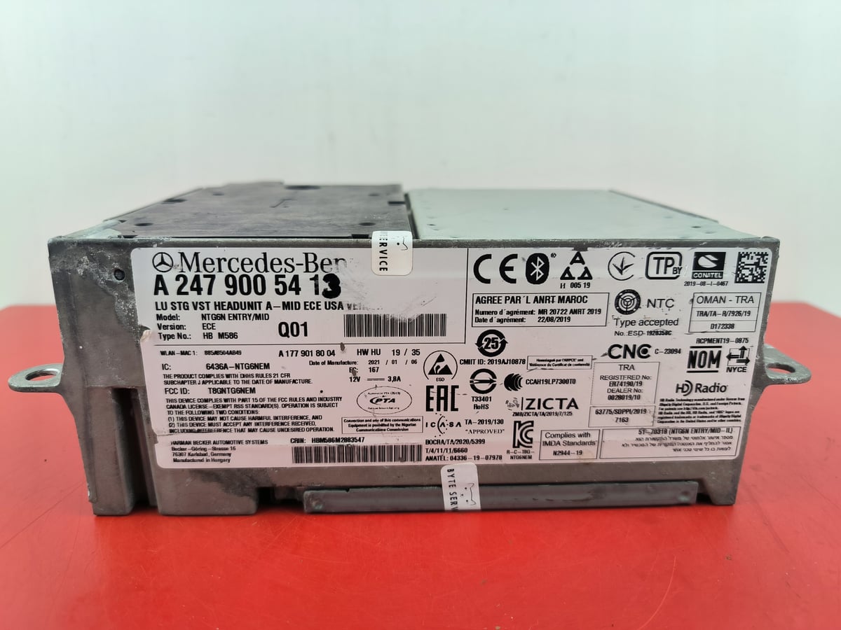 Mercedes-Benz W247 Stacja multimedialna NTG6 MID ECE USA VERSTK A2479005413