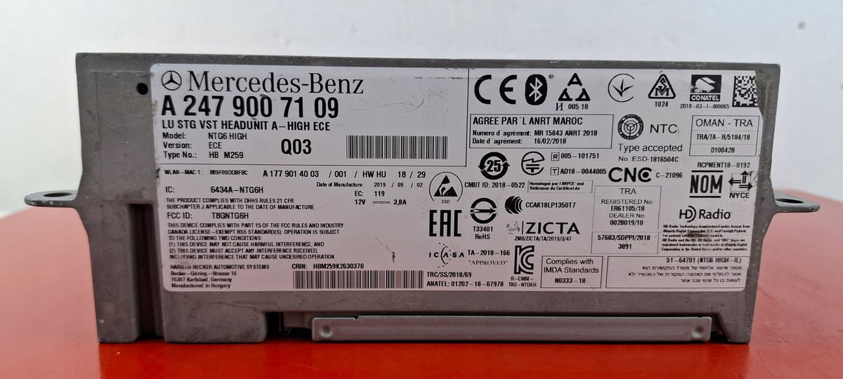 Mercedes-Benz CLA C118 Moduł multimedialny A2479007109 Logo