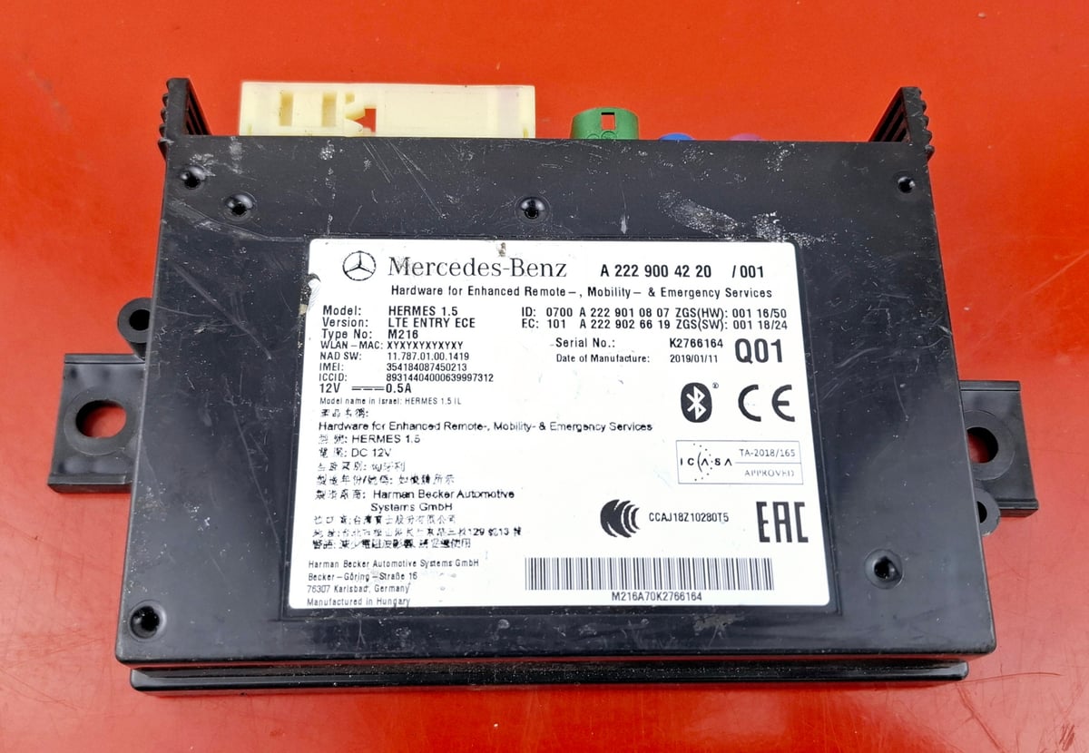 Mercedes-benz W222 Moduł / Sterownik komunikacji TELEMATIC A2229004220