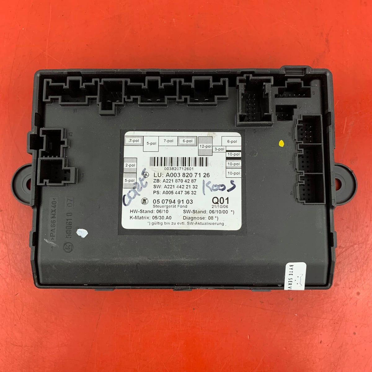 MERCEDES W221 S MODUŁ DRZWI TYŁ A0038207126