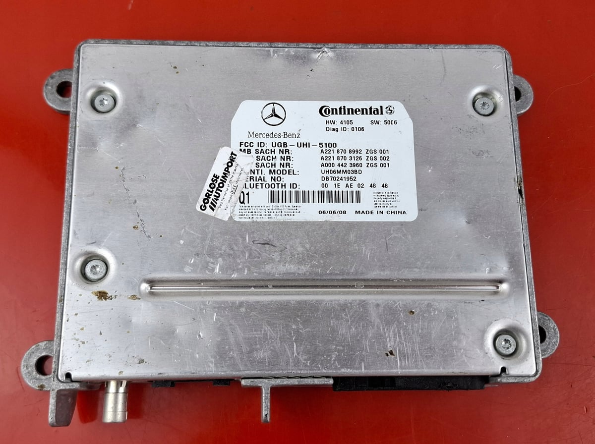 Mercedes-Benz W221 Modul sterownik bluetooth A2218708992