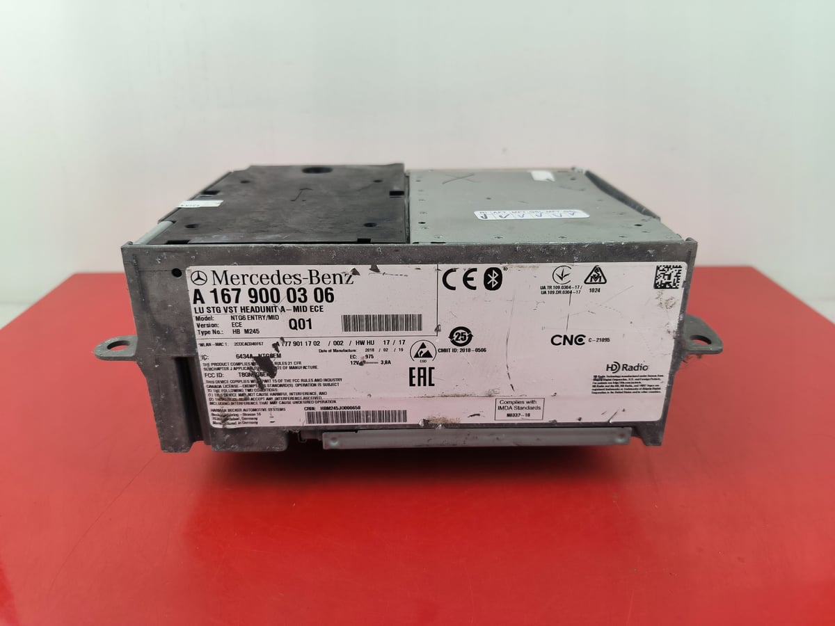 Mercedes-Benz W167 Stacja multimedialna NTG6 MID ECE A1679000306 Uszkodzony