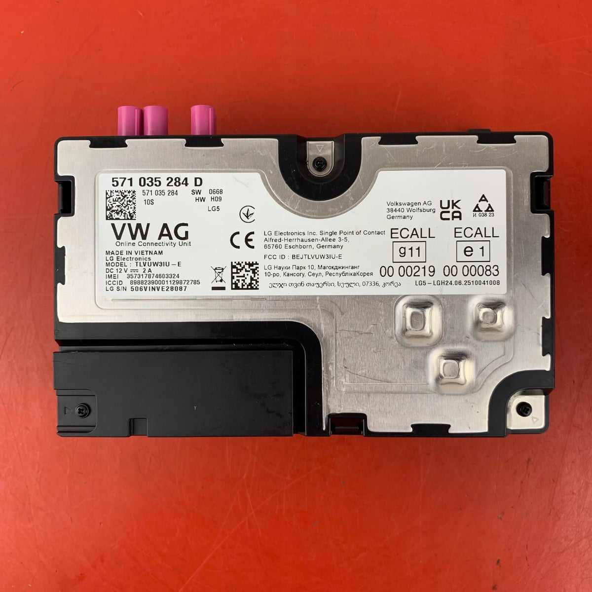 VW Volkswagen OE Sterownik / Moduł usług Online 571035284D