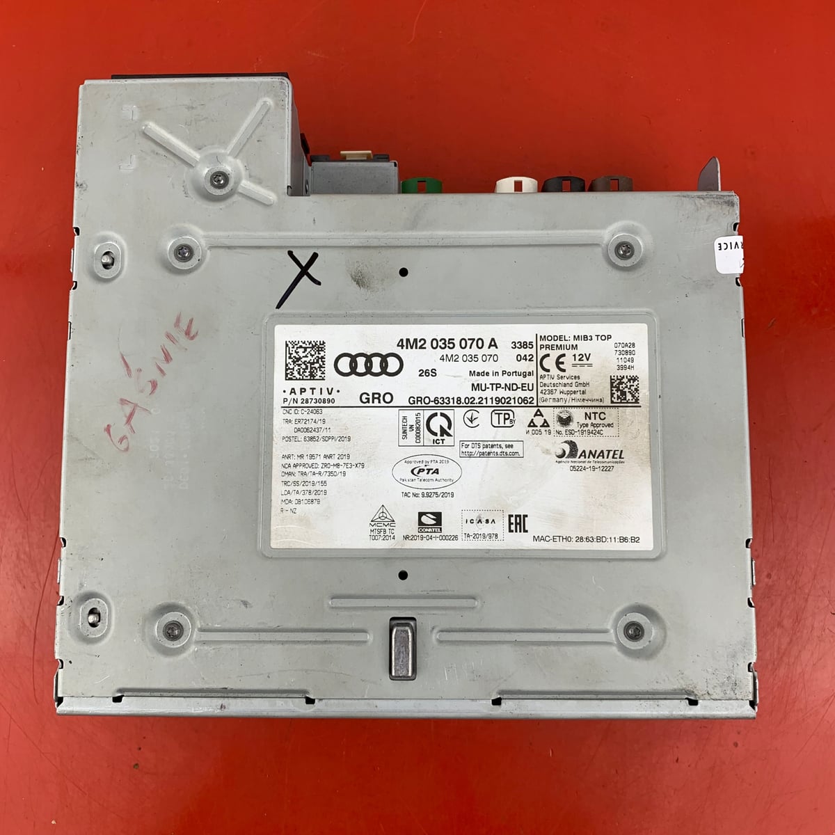 Nawigacja GPS Audi OE 4M2035070A Uszkodzony