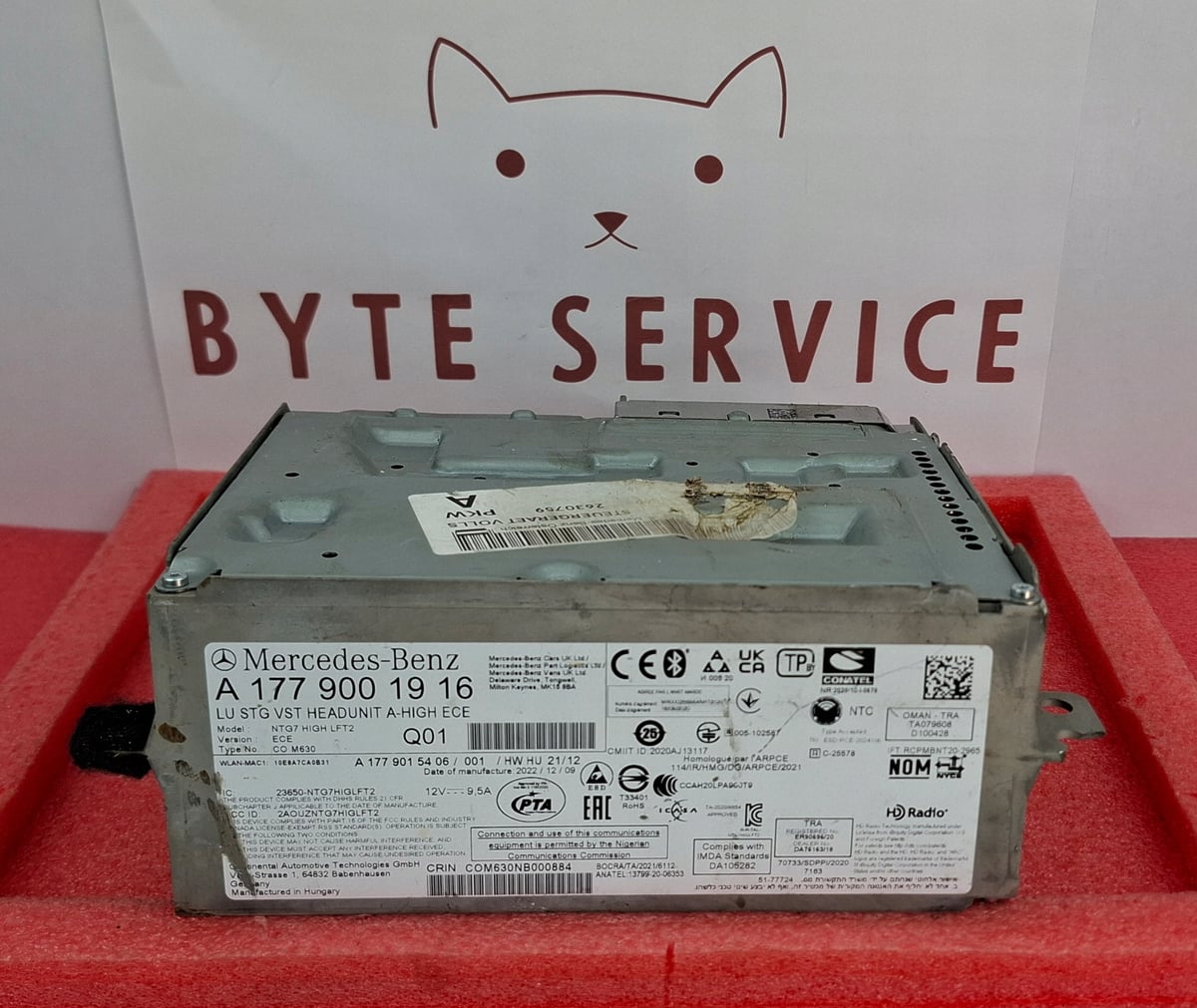Mercedes-Benz Radio Nawigacja Multimedia NTG7 HIGH ECE A1779001916