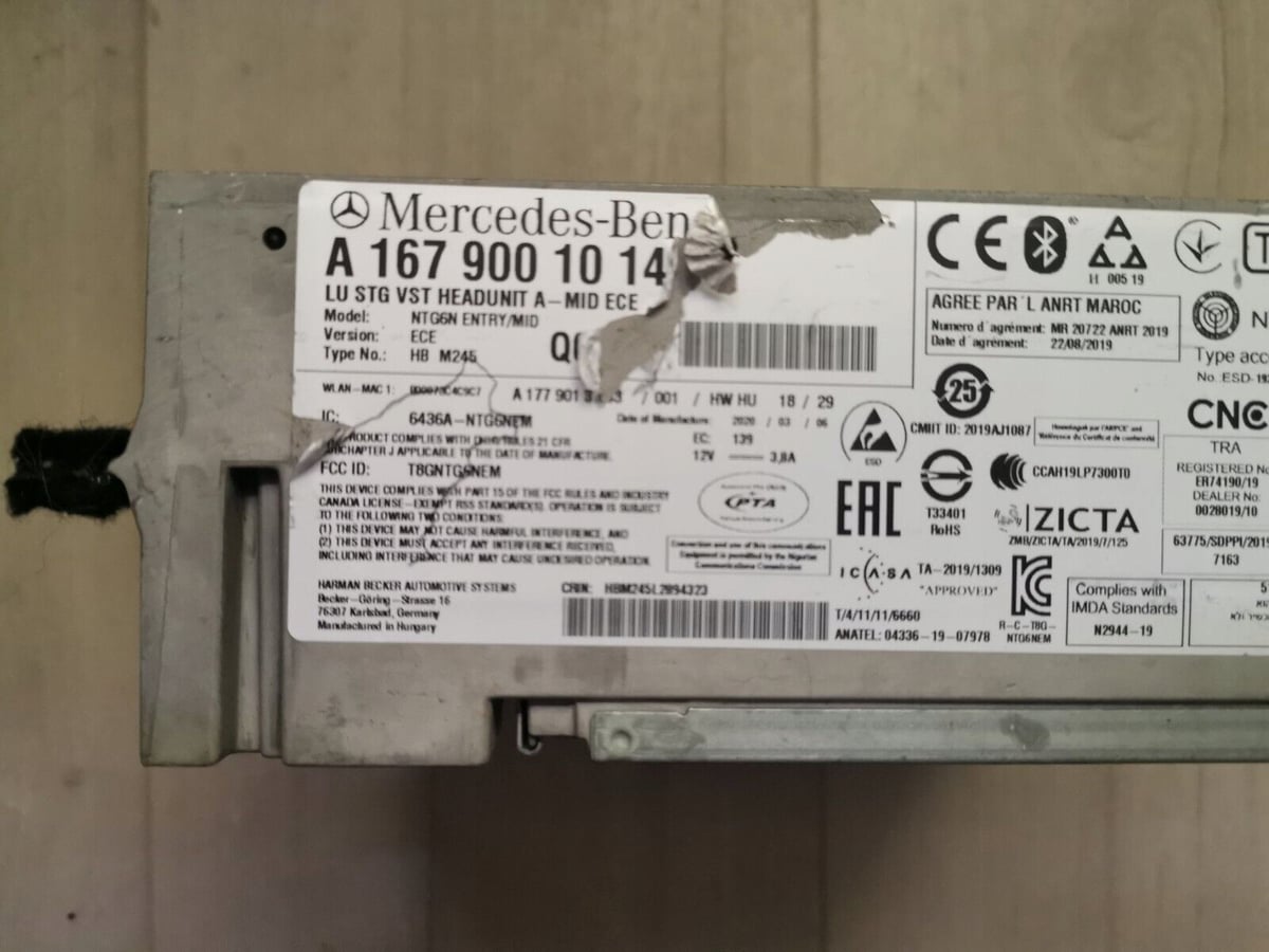 Radio nawigacja Mercedes-Benz OE A1679001014