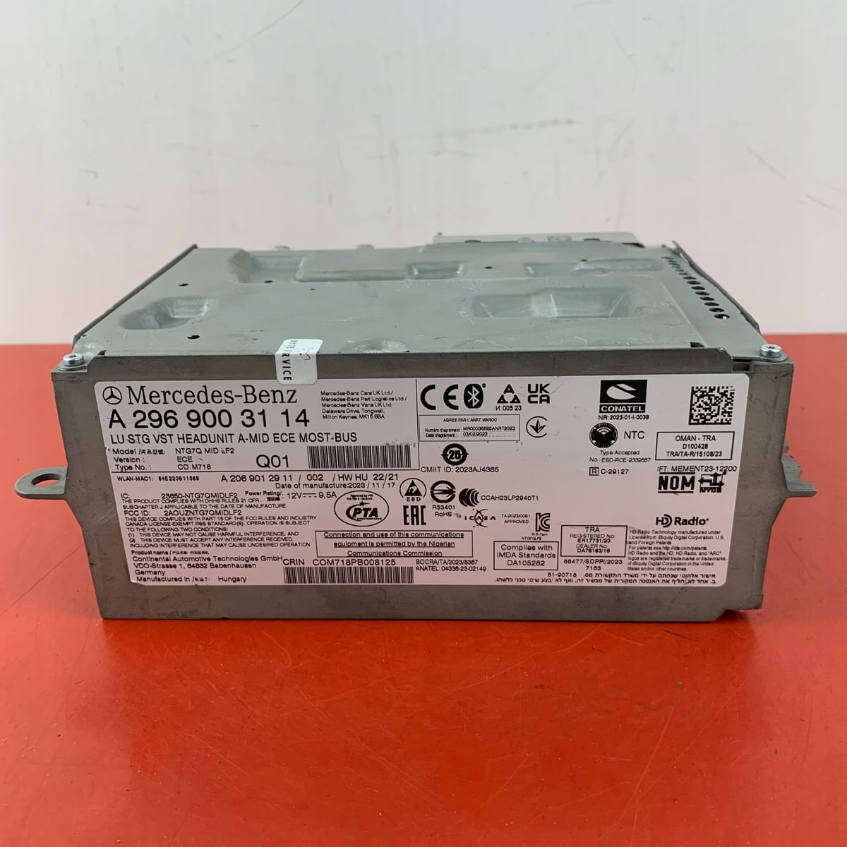 Mercedes-Benz Radio Nawigacja Multimedia NTG7 MID ECE MOST-BUS A2969003114