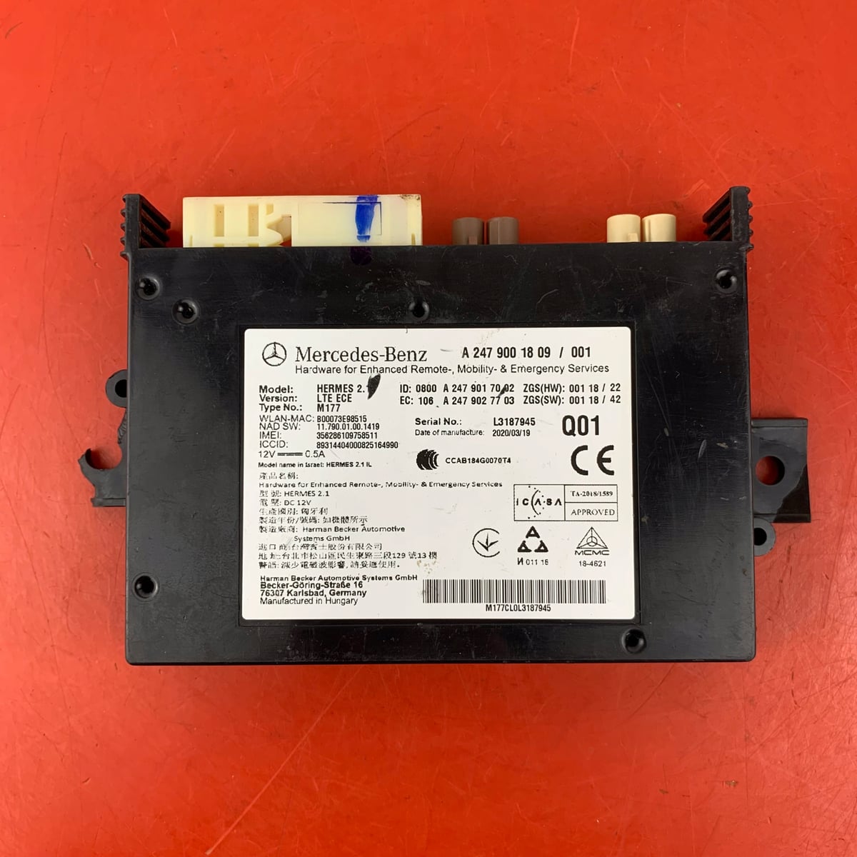 Mercedes-Benz OE Moduł / Sterownik komunikacji A2479001809
