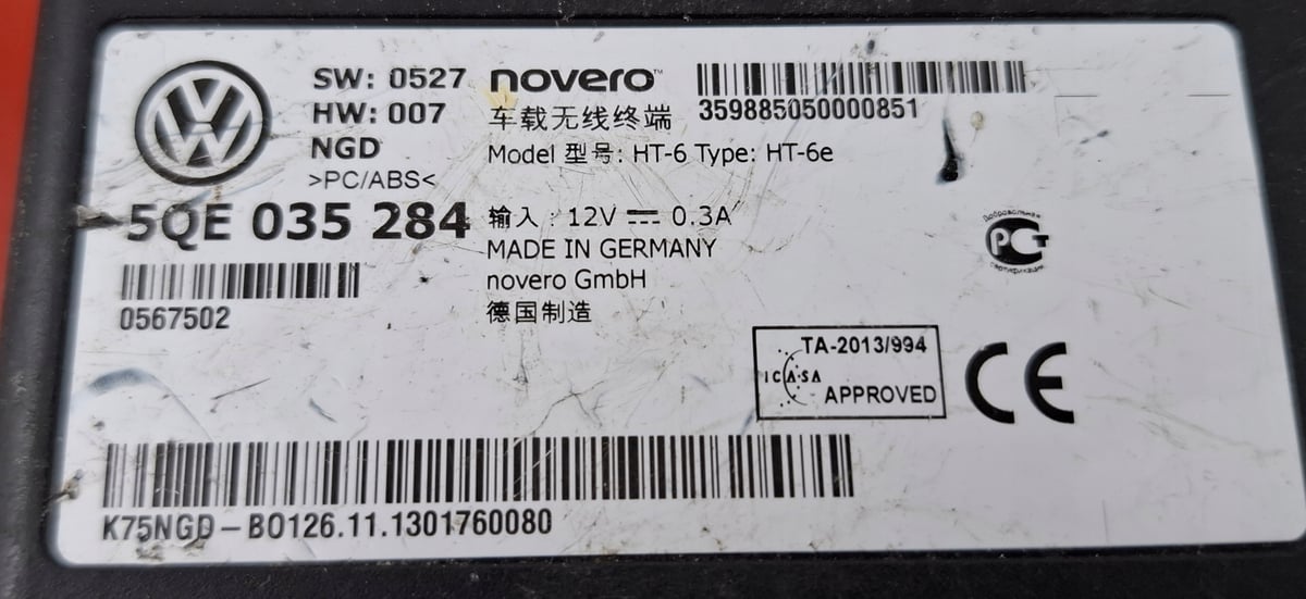 Volkswagen e-golf 7 Sterownik/ moduł usług online 5QE035284