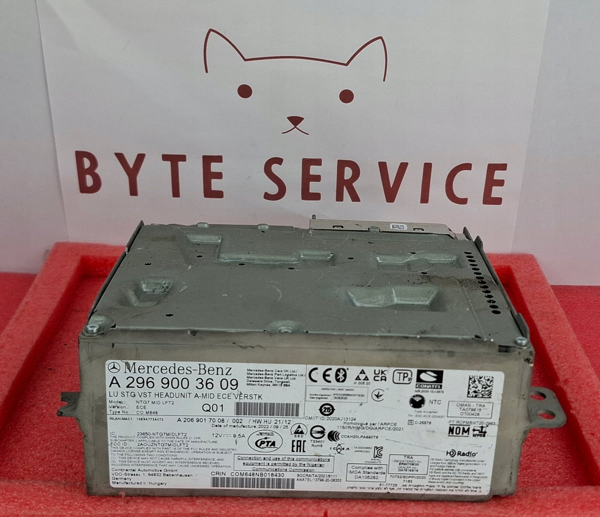 Mercedes-Benz Radio Nawigacja Multimedia NTG7 MID ECE VERSTK A2969003609