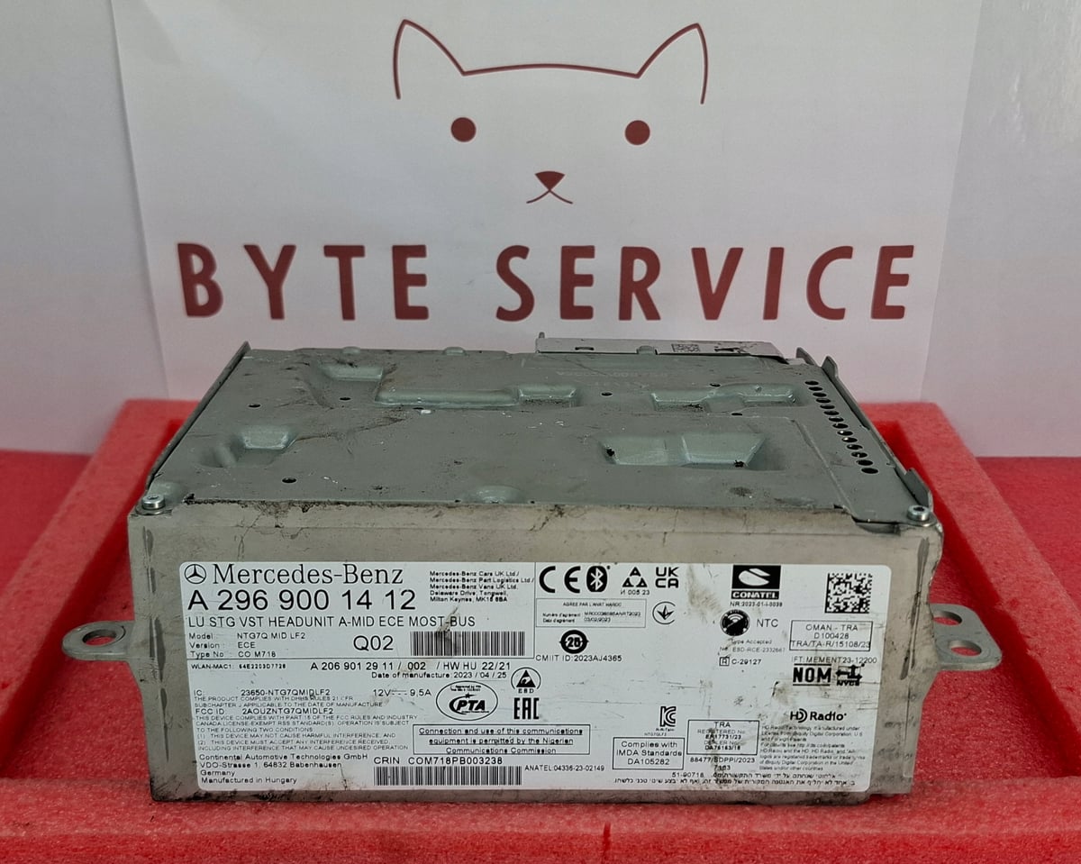 Mercedes-Benz Radio Nawigacja Multimedia NTG7 MID ECE MOST-BUS A2969001412