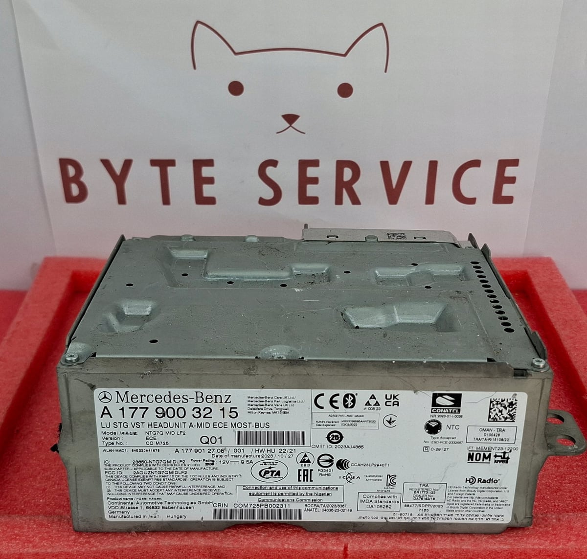 Mercedes-Benz Radio Nawigacja Multimedia NTG7 MID ECE MOST-BUS A1779003215